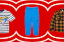 kids clothes on a grid