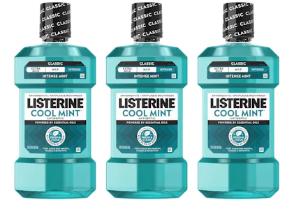 3 Listerine Cool Mint Mouthwashes