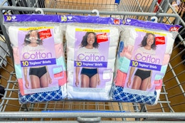 Stock Up on Comfort: $11 Hanes Women's Briefs 10-Pack at Walmart (Reg. $21) card image