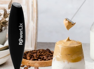 Milk frother in coffee