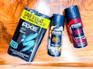 3 Axe products laying on a wood grain hard surface