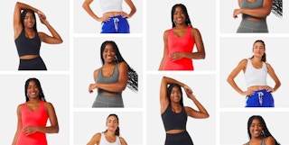 collage of crop top tanks from Walmart