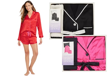 Satin Pillowcase and Pajama Set