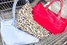 no boundaries tote bags in a cart