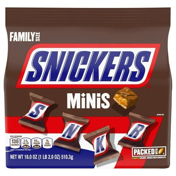 2 Snickers Minis Candy Bags
