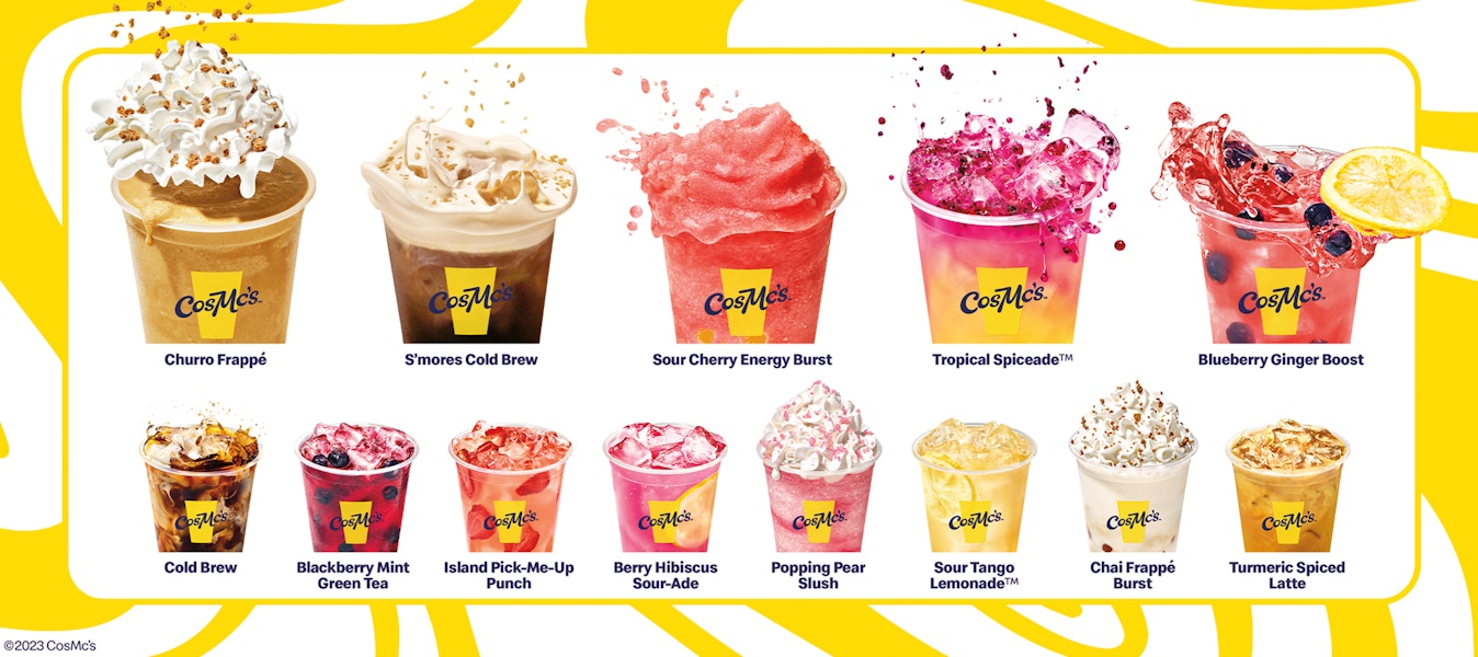 A sample of the CosMcs beverage menu.