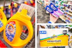 collage image of tide simply detergent, crest toothpaste, and bounty paper towels