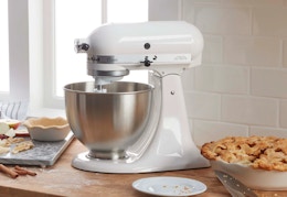 white kitchenaid stand mixer