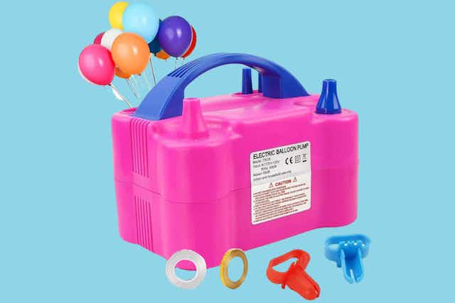 Electric Balloon Pump, Just $11.69 on Amazon card image