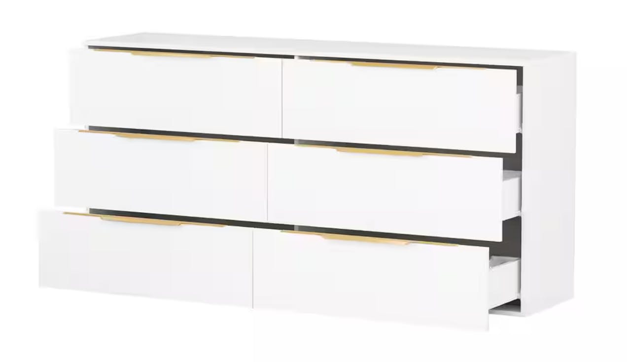6-Drawer Wood Dresser