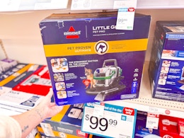 bissell little green pet pro sitting on a target shelf
