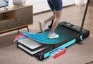 person running on treadmill