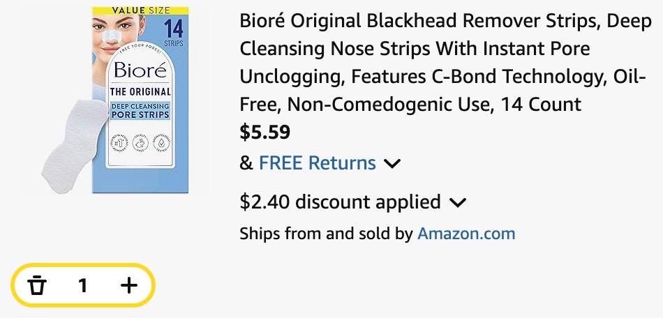 biore blackhead strips