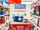 crock-pot slow cooker sitting on a target cart