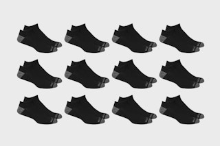 a pack of black no-show socks
