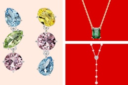 Swarovski jewelry in a collage 