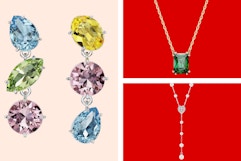 Swarovski jewelry in a collage