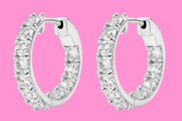 gemstone huggie hoop earrings collage