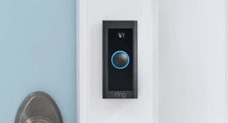 ring doorbell on doorframe