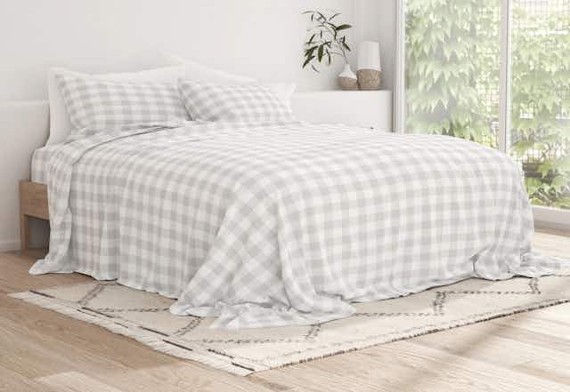 4-Piece Patterned Sheet Set, as Low as $21.60 at Linens & Hutch card image