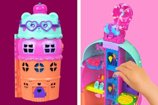 2 stock images of the Polly Pocket Dolls Gelato House Playset