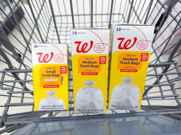Walgreens Brand Trash Bag Packs Are Buy 1 Get 2 Free