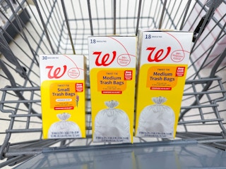 walgreens trash bag packs in cart