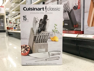 cuisinart stainless steel knife block set at target