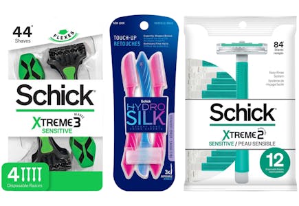 3 Schick Razor Packs