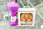 hand weight and massager in a cart