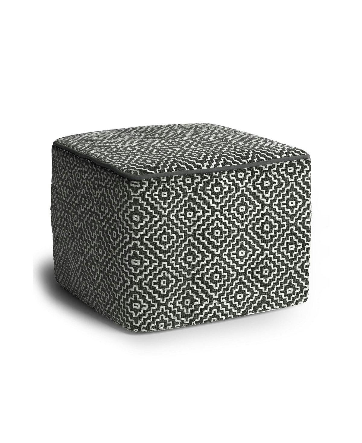 Square Woven Pouf