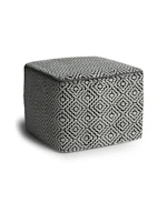 Square Woven Pouf