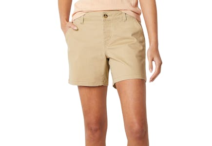a.n.a Women's Mid Rise Chino Shorts