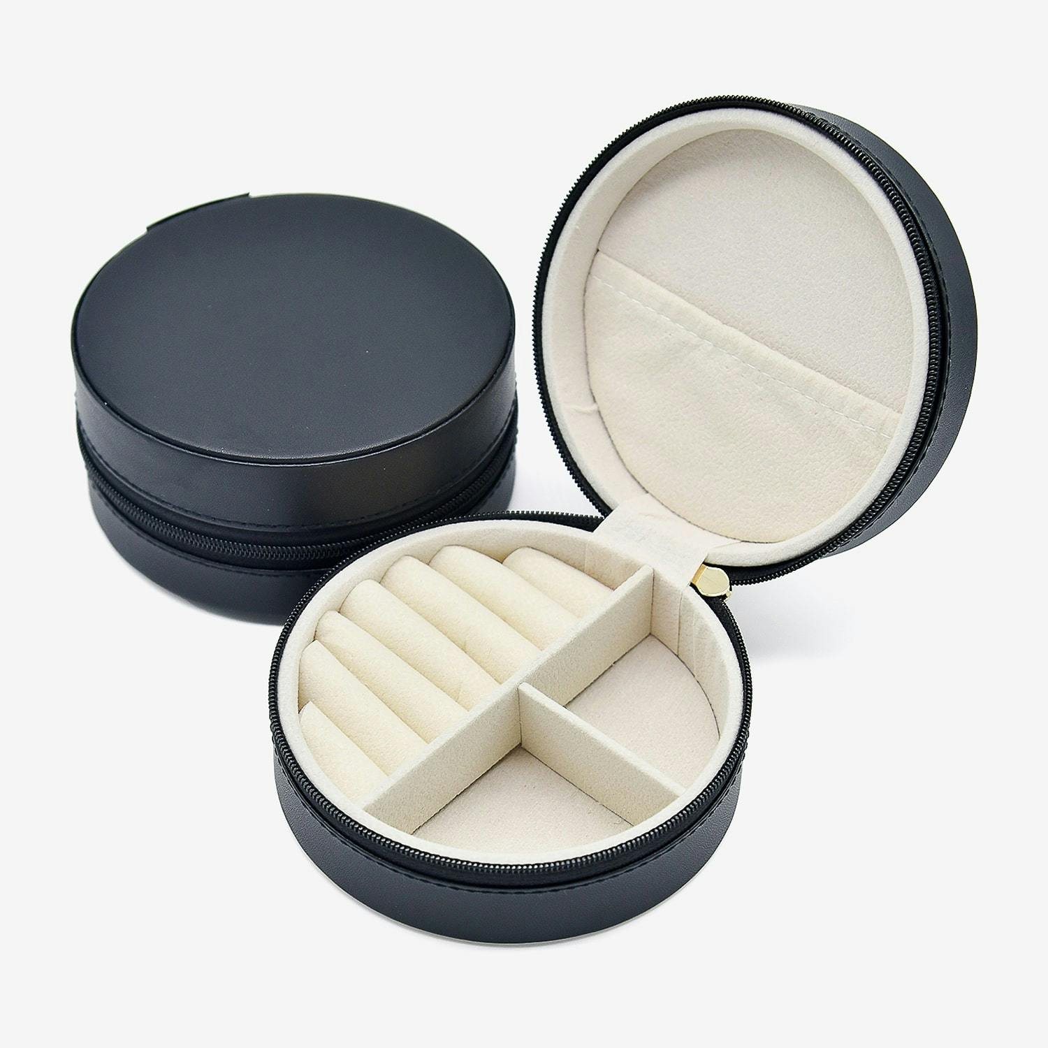 Faux Leather Travel Jewelry Case