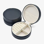 Faux Leather Travel Jewelry Case