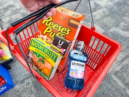 cvs shopping basket with products