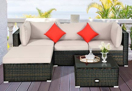 Tangkula Patio Sectional Set