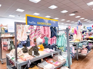 carters store front with bag