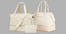 beis weekender bag and amazon dupe