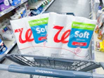 walgreens nine roll toilet paper packs in shopping cart