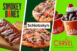 Wednesday Food Deals bogos Smokey Bones Schlotzskys Carvel