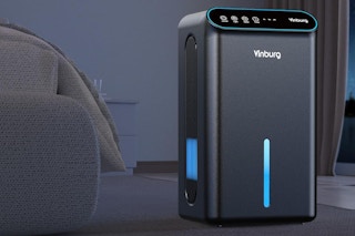 a dehumidifier in a bedroom