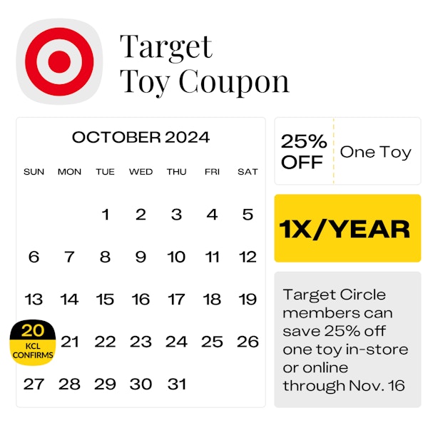 Target Toy Coupon — October 2024