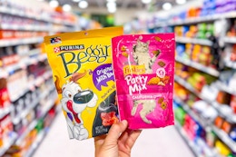 Pet Deals at Publix: $1.25 Friskies Cat Treats and $1.65 Beggin' Dog Treats card image