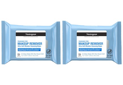 2 Neutrogena Makeup Wipe Packs