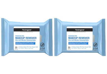 2 Neutrogena Makeup Wipe Packs