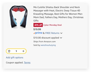 Mo Cuishle Shiatsu Back Shoulder and Neck Massager with Heat