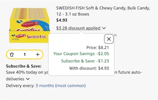 swedish fish Amazon receipt
