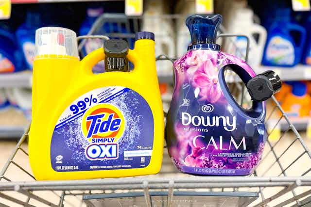 Large Tide Simply and Downy Bottles, Only $7.49 Each at Walgreens card image