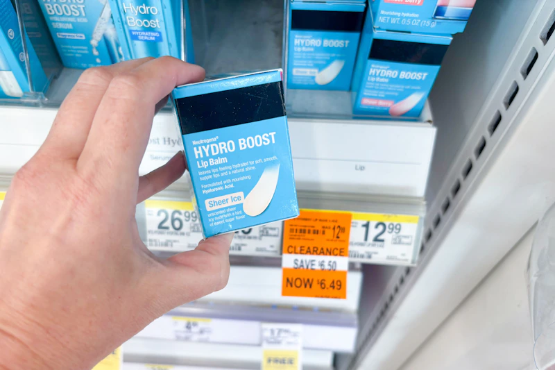 hand holding neutrogena hydro boost clearance